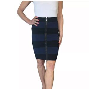 BCBGMAXAZRIA Vilma Navy/Black Bodycon Skirt Size XS NWOT